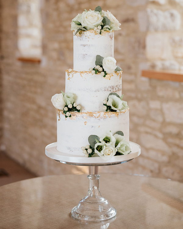 semi naked weddings cakes